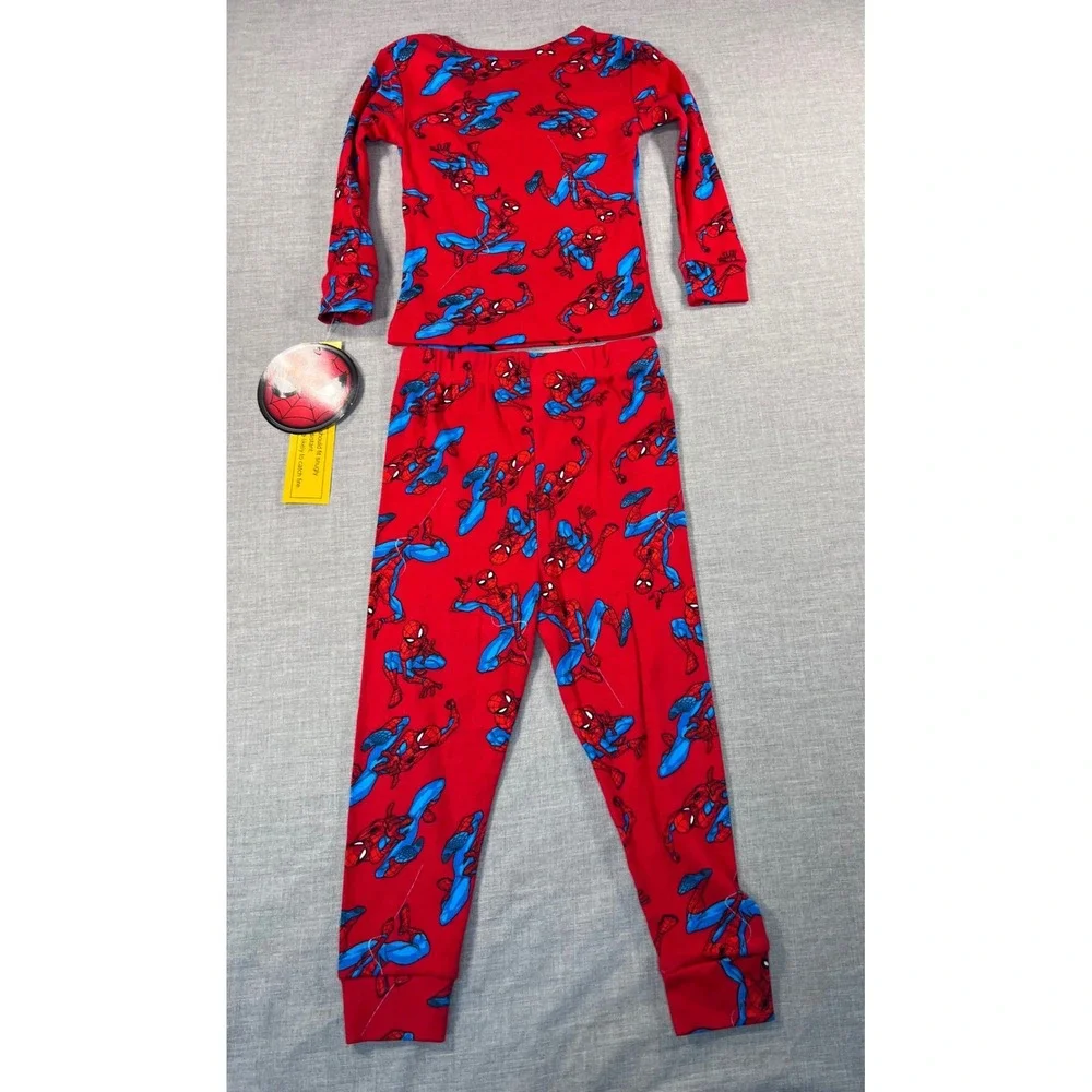 Marvel Spider-Man Kids Pajama Set Red Cotton 2-Piece Snug Fit PJs 4T SM449DLLWM